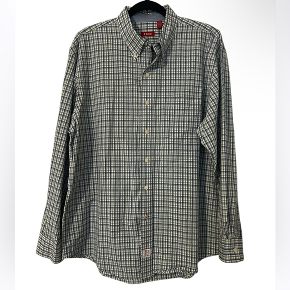 Men’s Izod Plaid Button Down Dress Shirt - Picture 1 of 11